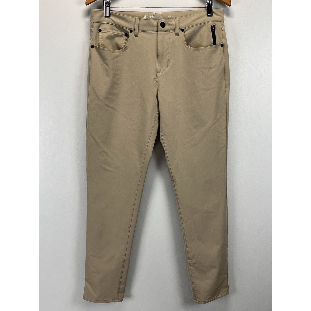 Four Laps Traverse Pants Sz 32x32 VGUC Beige Men's Stretch Activewear Golf
